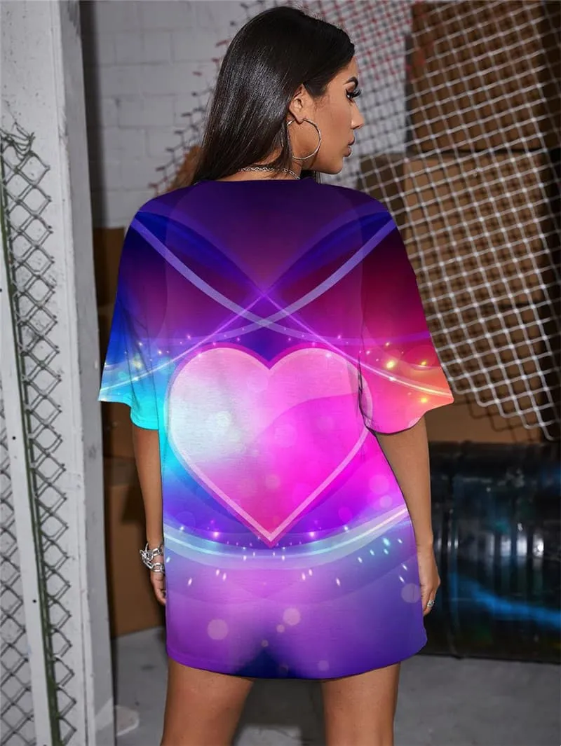 Love T-shirt Women Colorful Tshirt Printed Romantic Shirt Print Couples Gothic