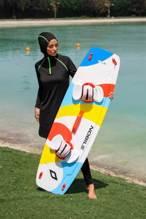 Lycra Black Burkini Modest Swimwear M2234