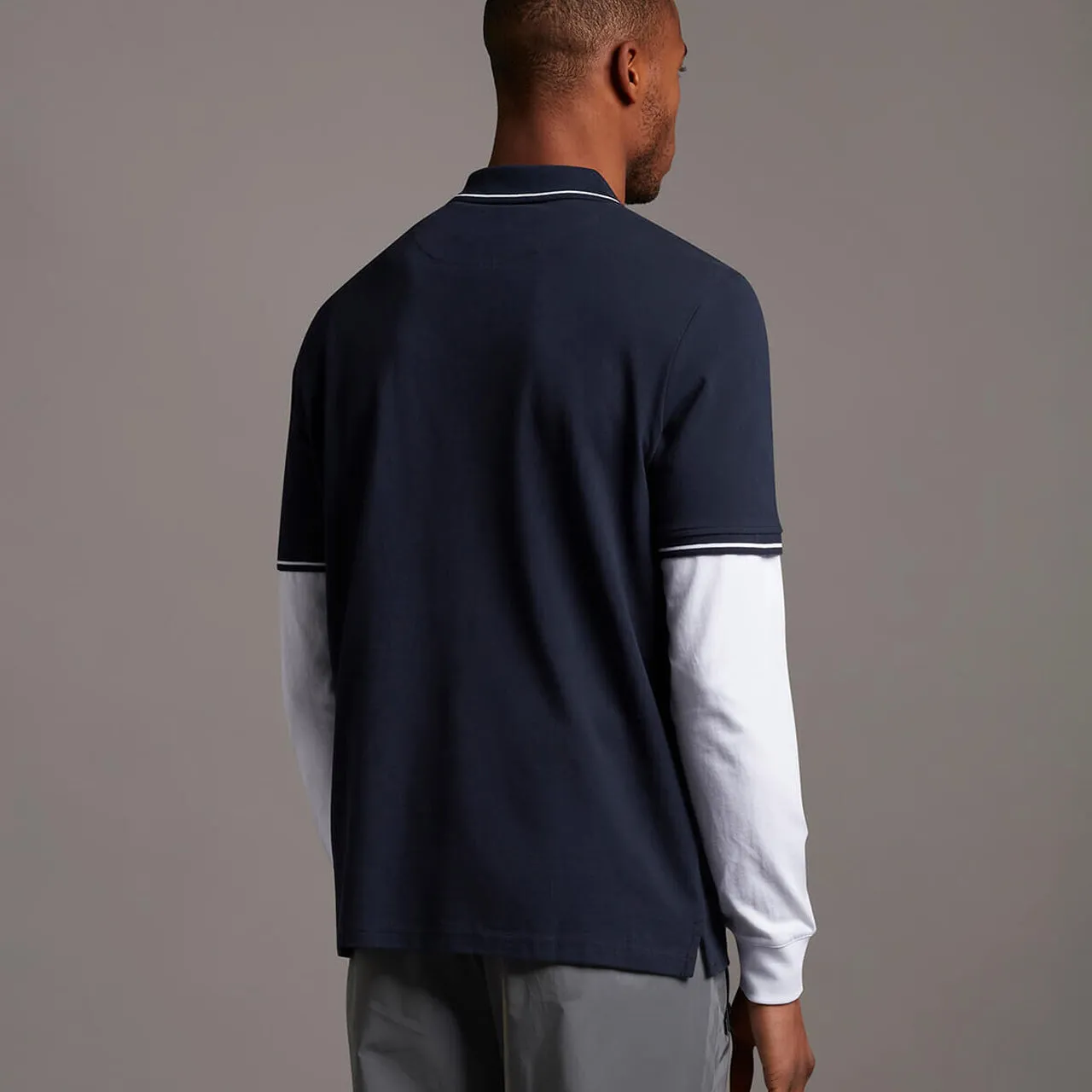 Lyle & Scott Casuals Tipped Polo Shirt in Dark Navy