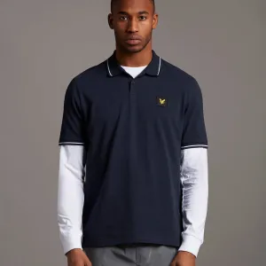 Lyle & Scott Casuals Tipped Polo Shirt in Dark Navy