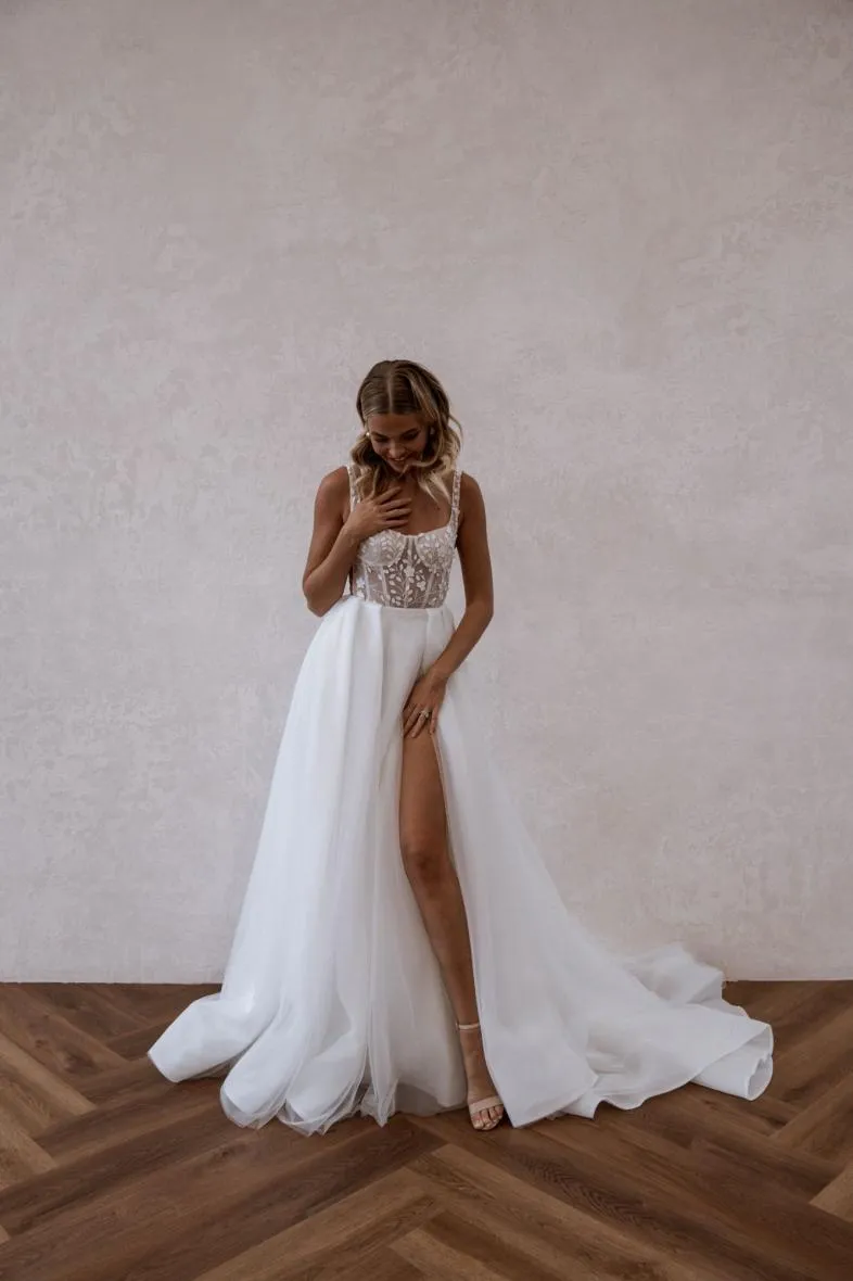 Made With Love - Huxley Flowy - Size 10 -  Ivory- Sample Sale Dress