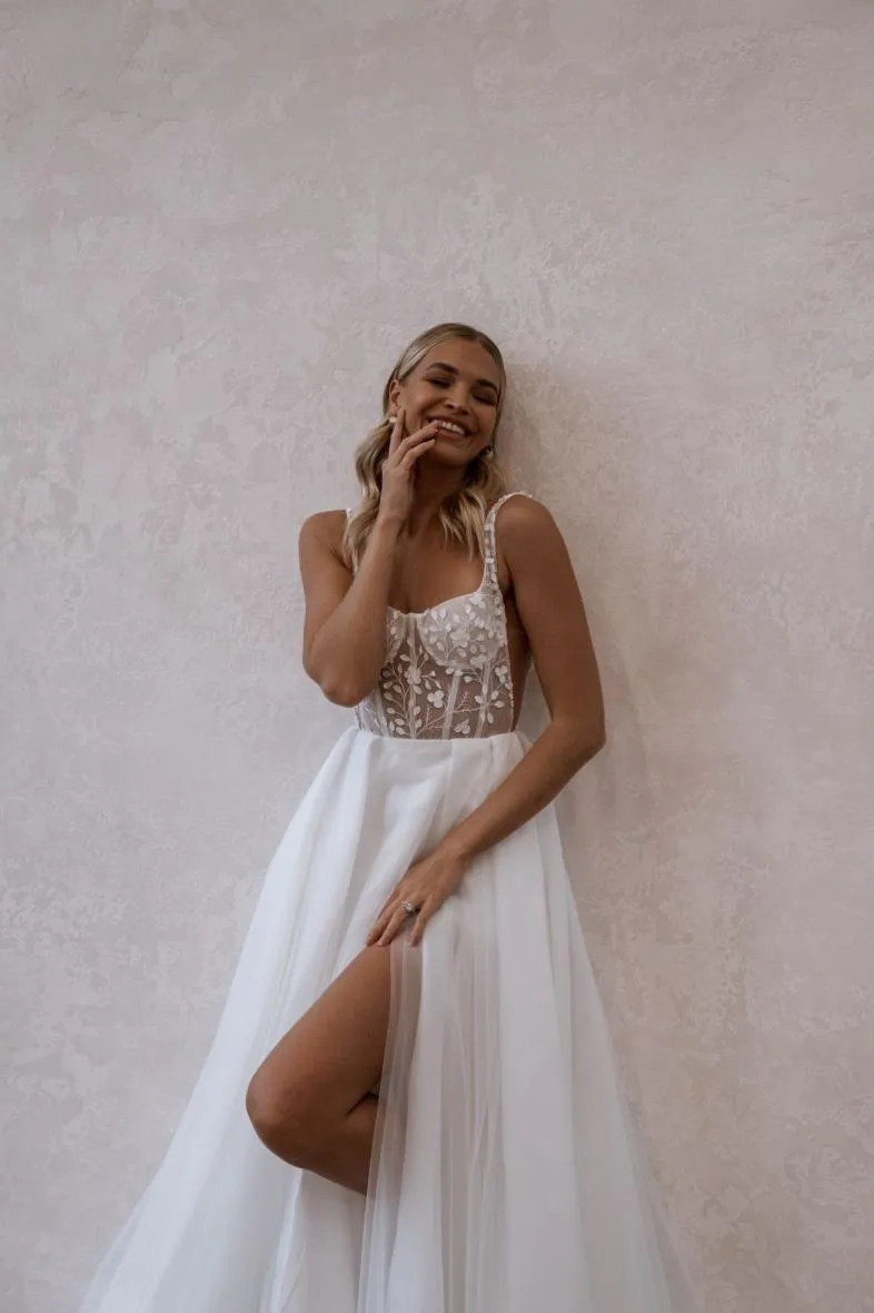 Made With Love - Huxley Flowy - Size 10 -  Ivory- Sample Sale Dress