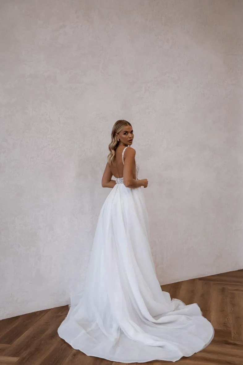 Made With Love - Huxley Flowy - Size 10 -  Ivory- Sample Sale Dress