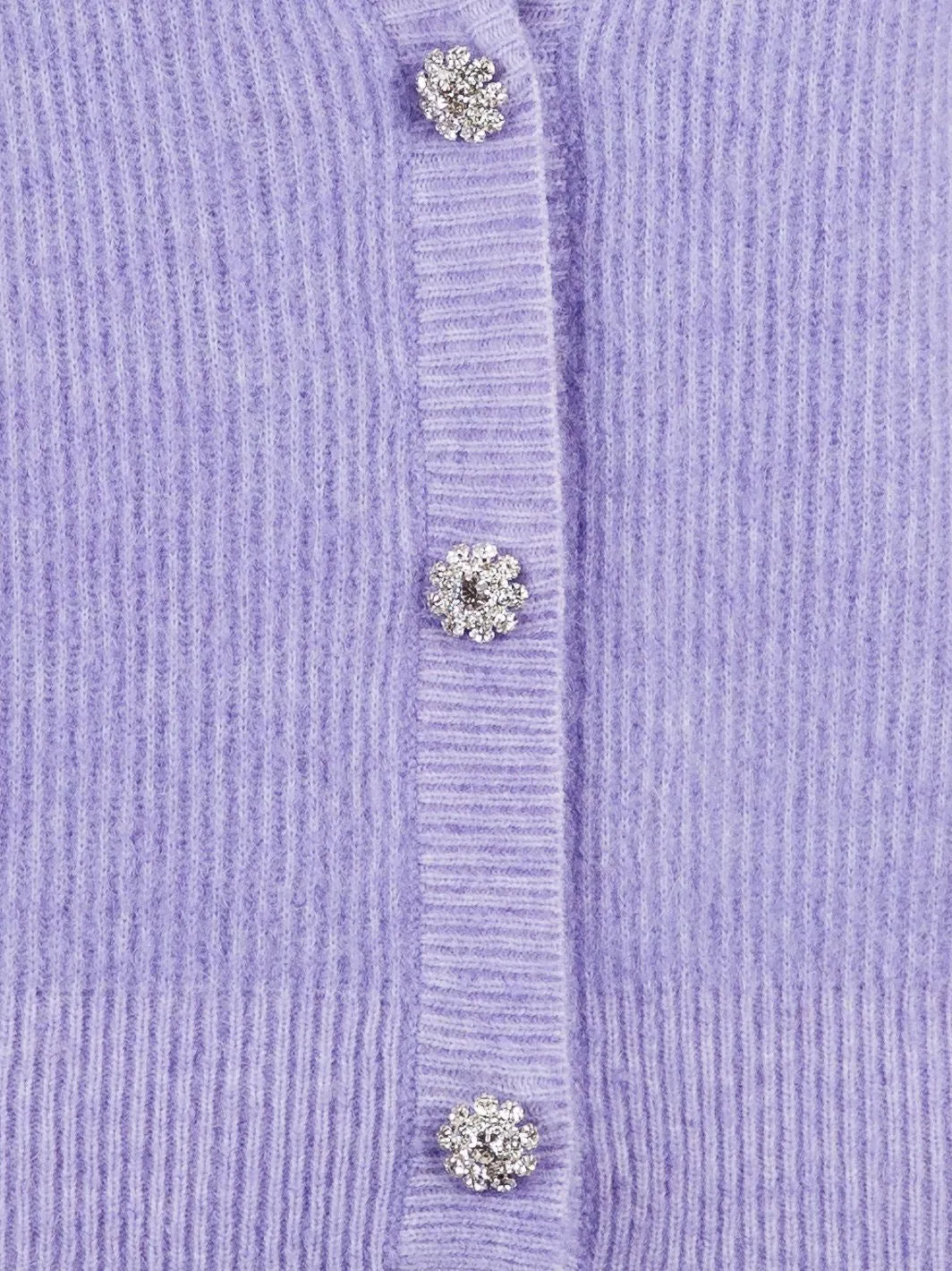 Marsia Diamond Knit Cardigan - Light Lavender