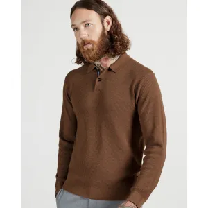 Men Mmk-Batha-Ls Knitted Polo - Camel