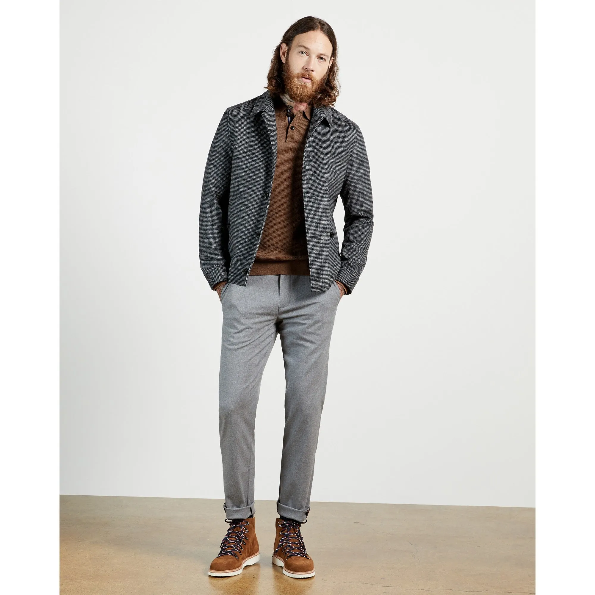 Men Mmk-Batha-Ls Knitted Polo - Camel