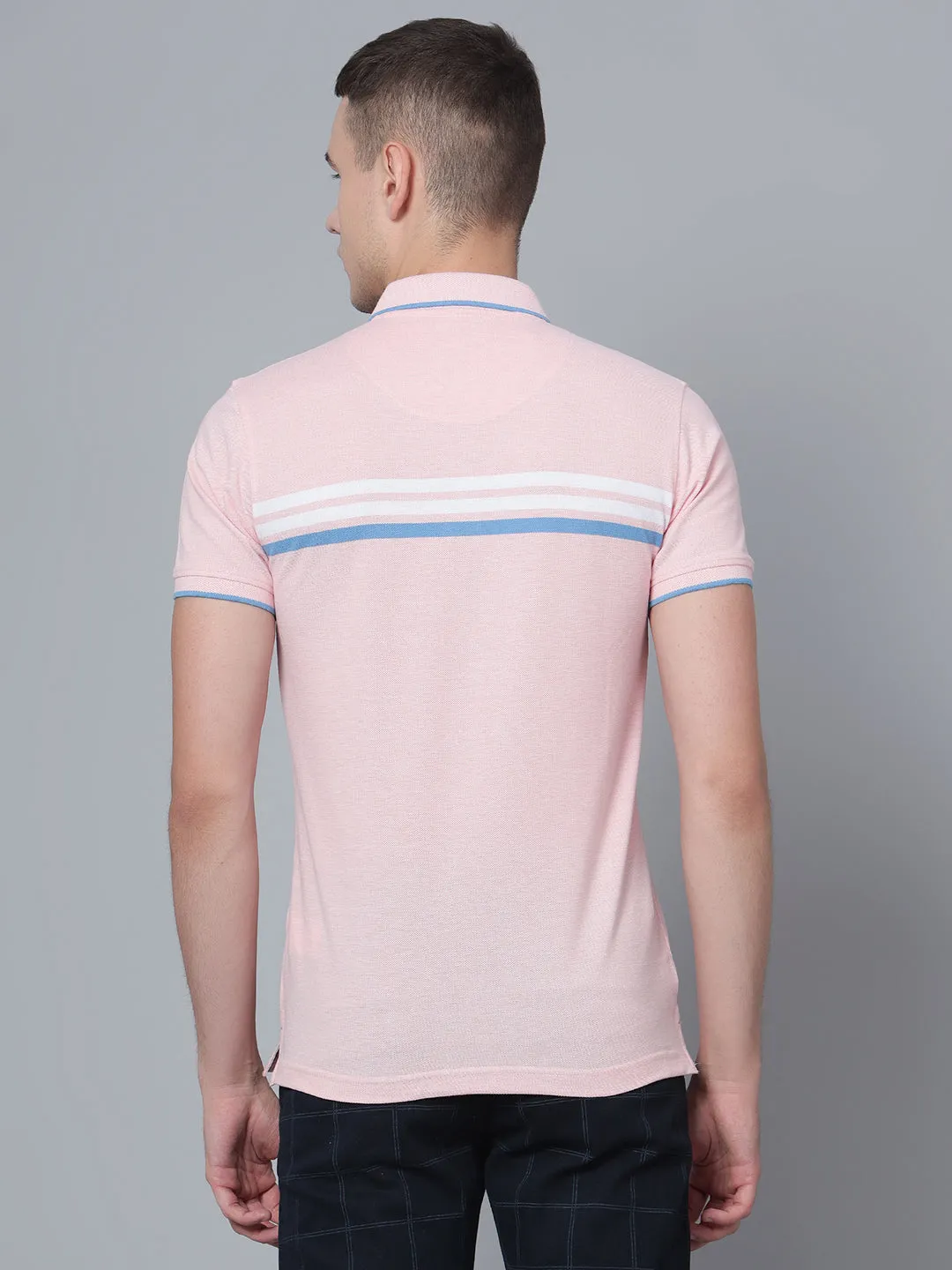 Men Pink  Polo T-Shirt