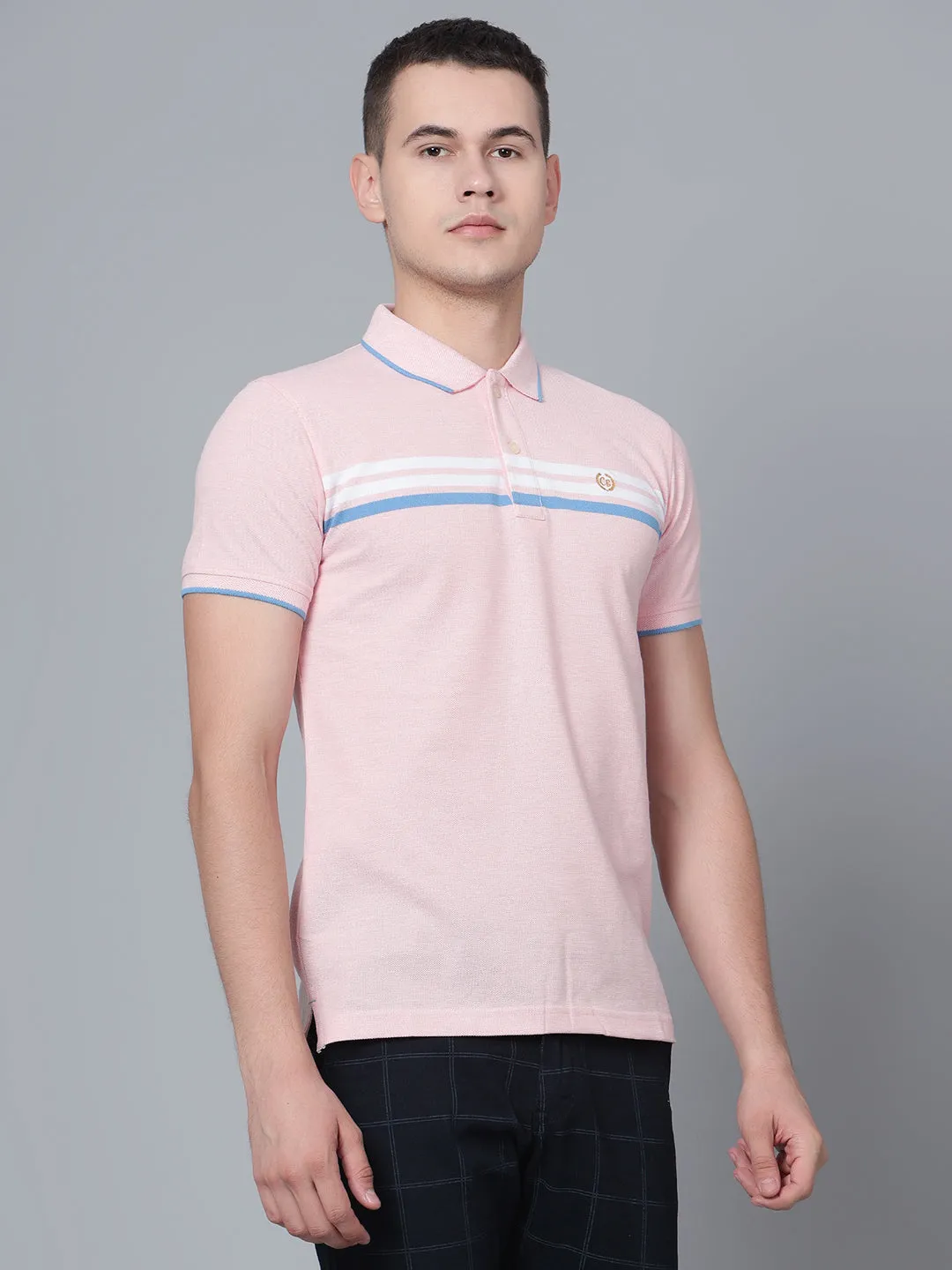 Men Pink  Polo T-Shirt