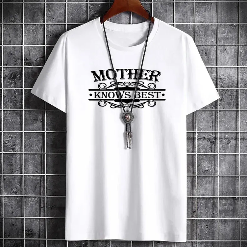 Men's Summer Cotton T-Shirt - Casual Letter Print Top