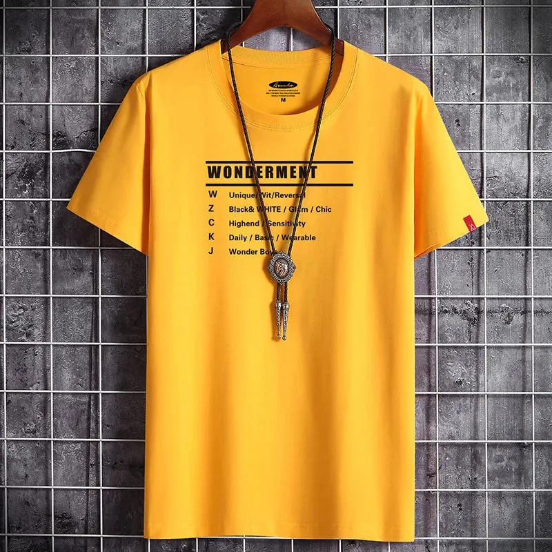 Men's Summer Cotton T-Shirt - Retro Streetwear Tee