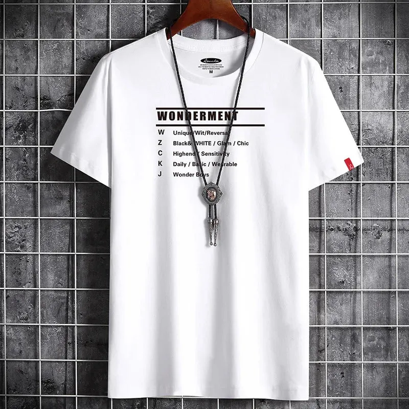 Men's Summer Cotton T-Shirt - Retro Streetwear Tee