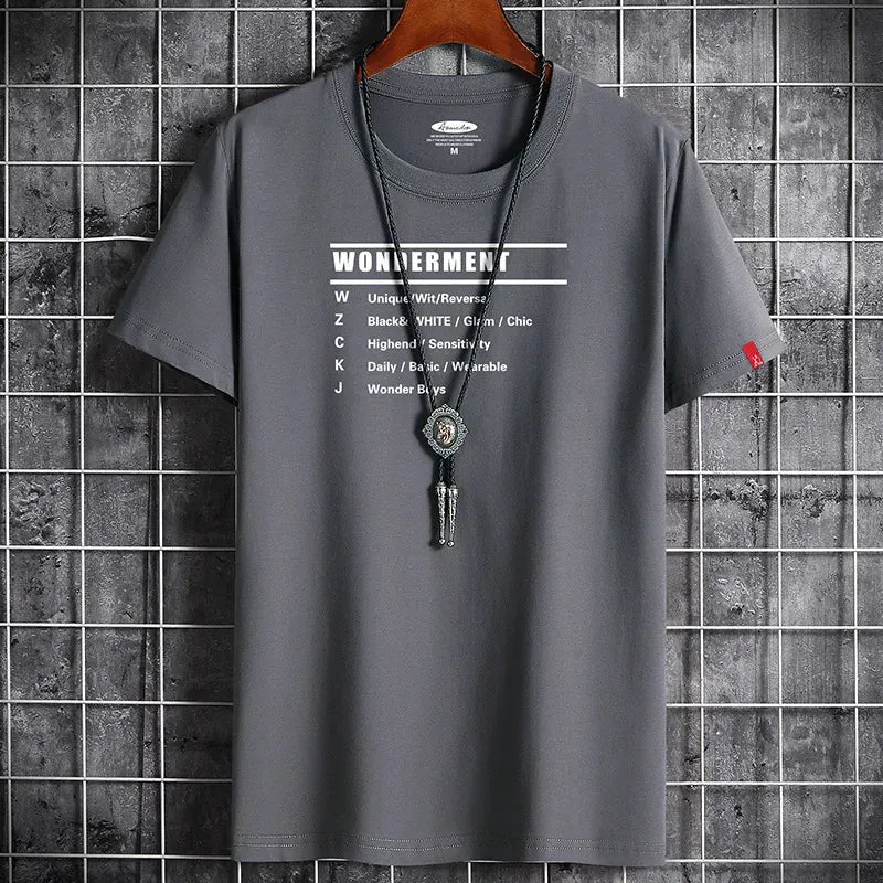 Men's Summer Cotton T-Shirt - Retro Streetwear Tee