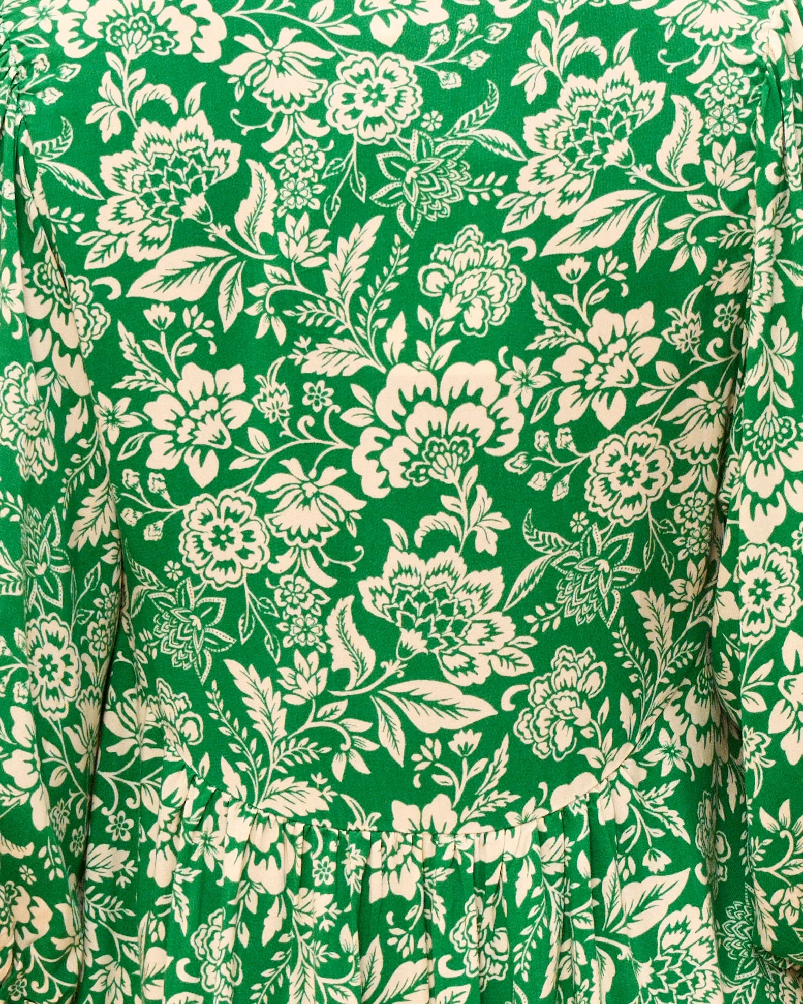 Miah Green Floral Button Down Mini Dress