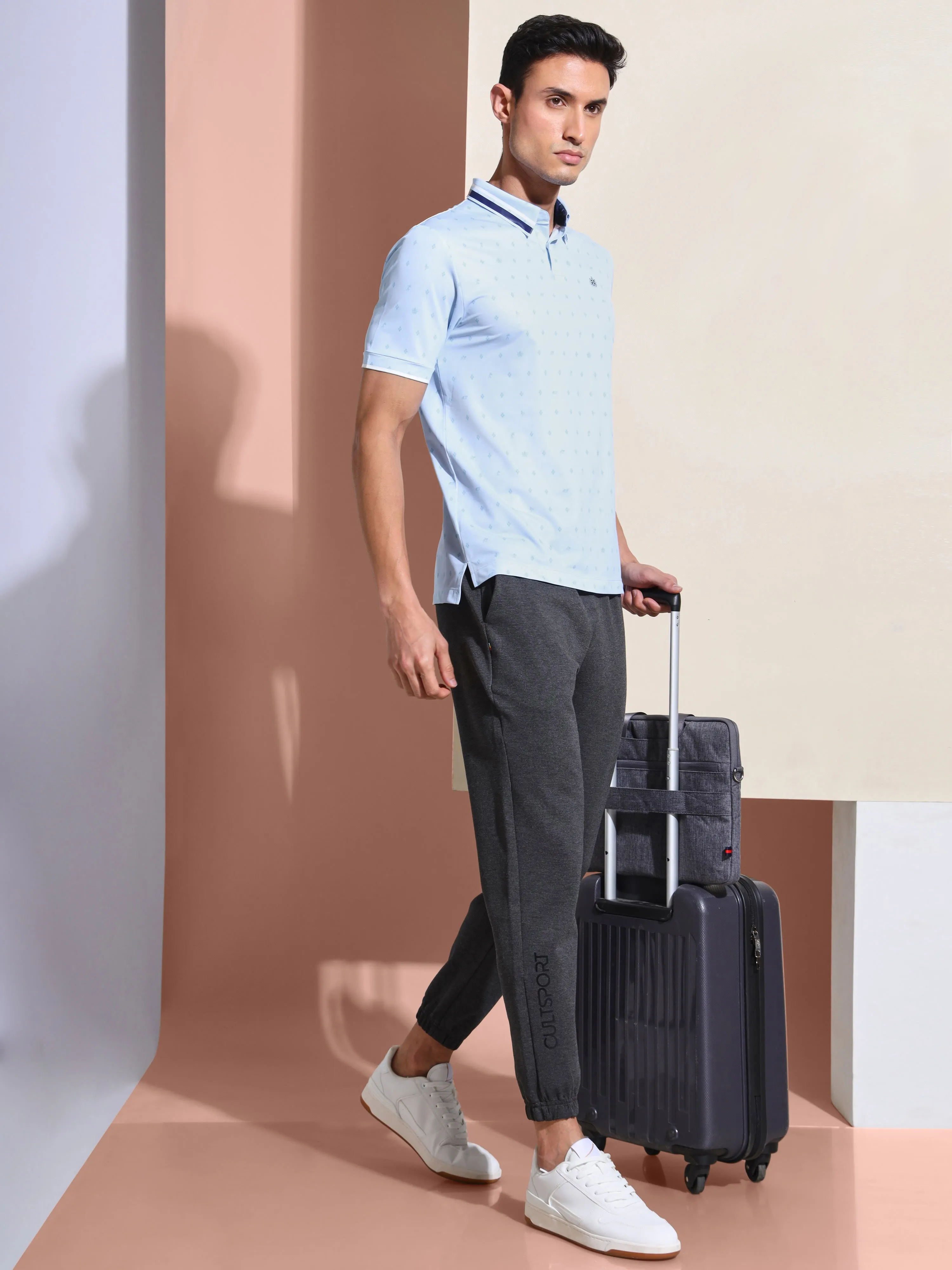 Minimal Print Comfort Polo T-shirt