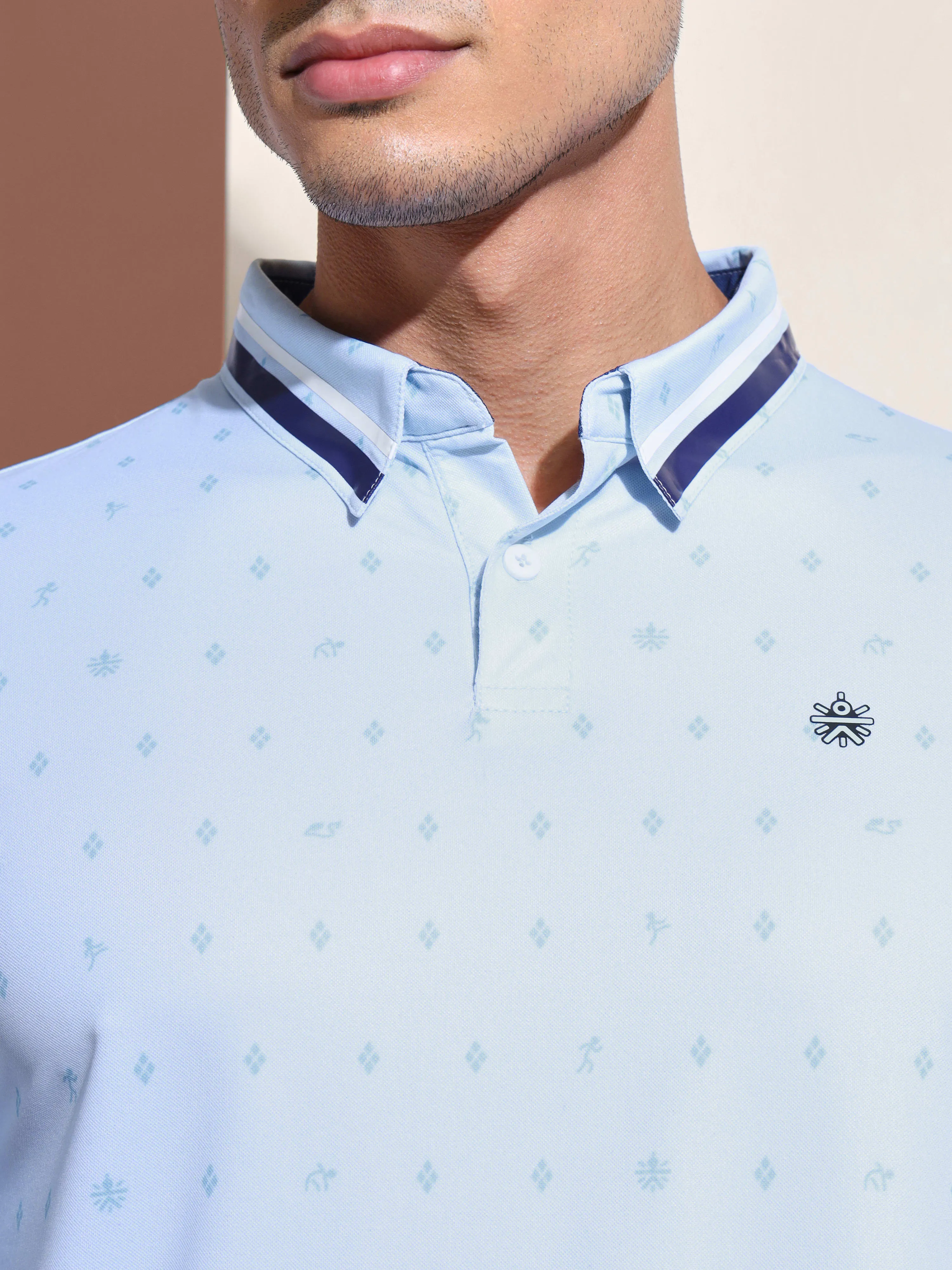 Minimal Print Comfort Polo T-shirt