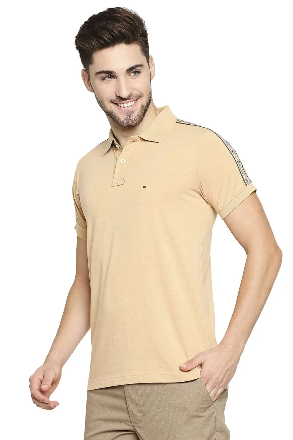 Muscle Fit Heather Polo T-Shirt