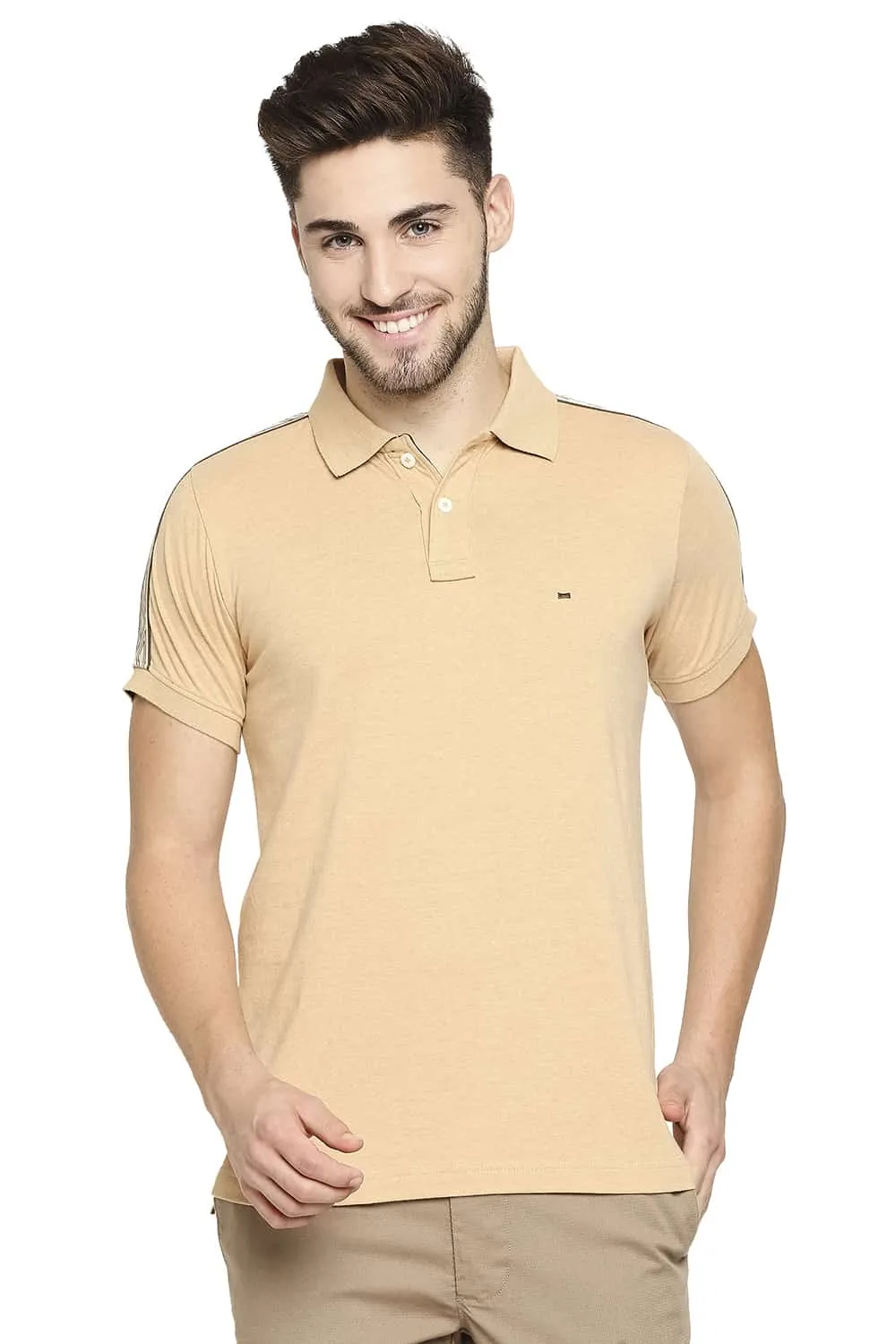 Muscle Fit Heather Polo T-Shirt
