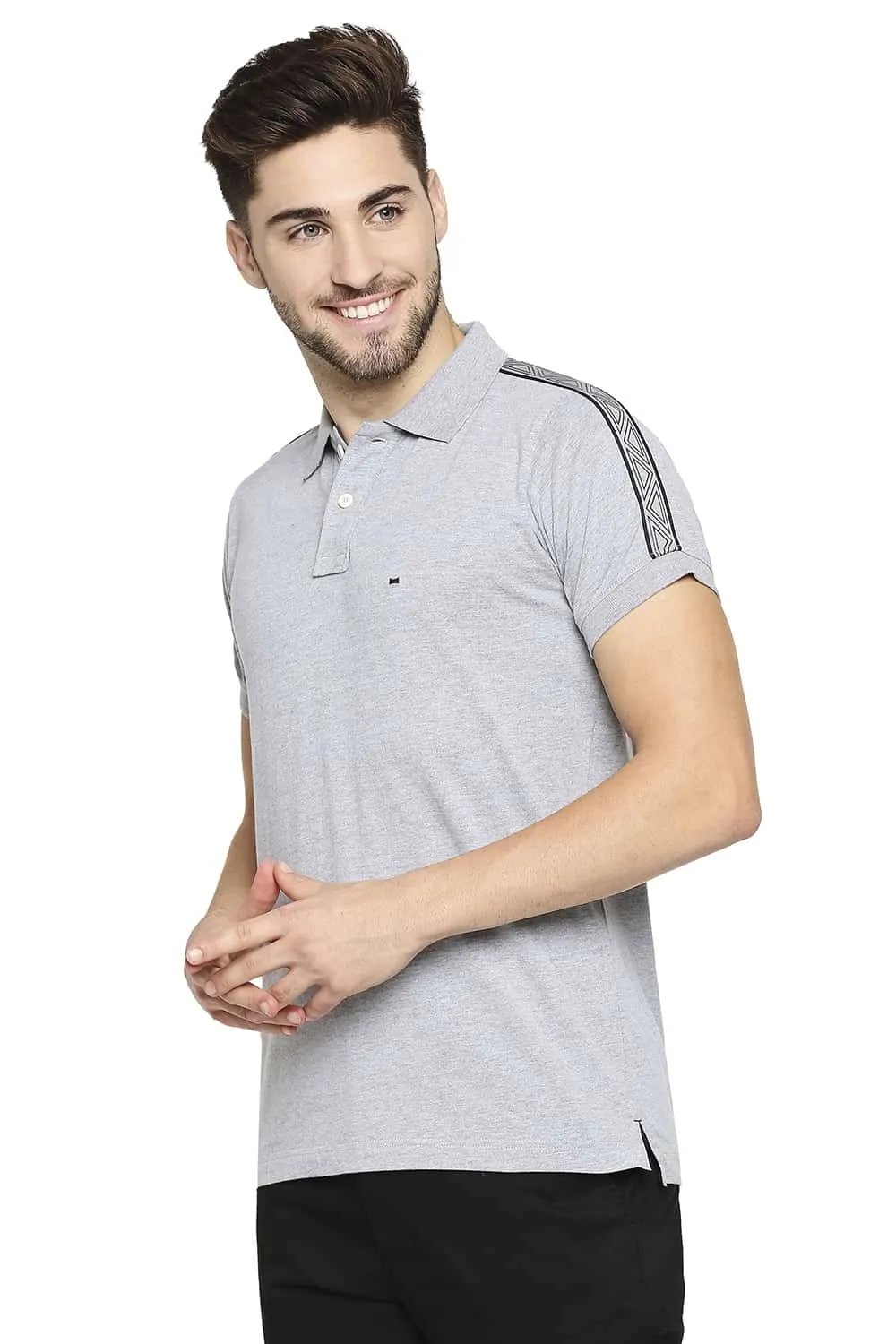 Muscle Fit Heather Polo T-Shirt
