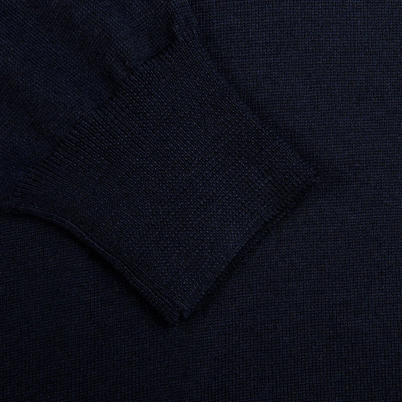 Navy Extra Fine Merino Wool Polo Shirt