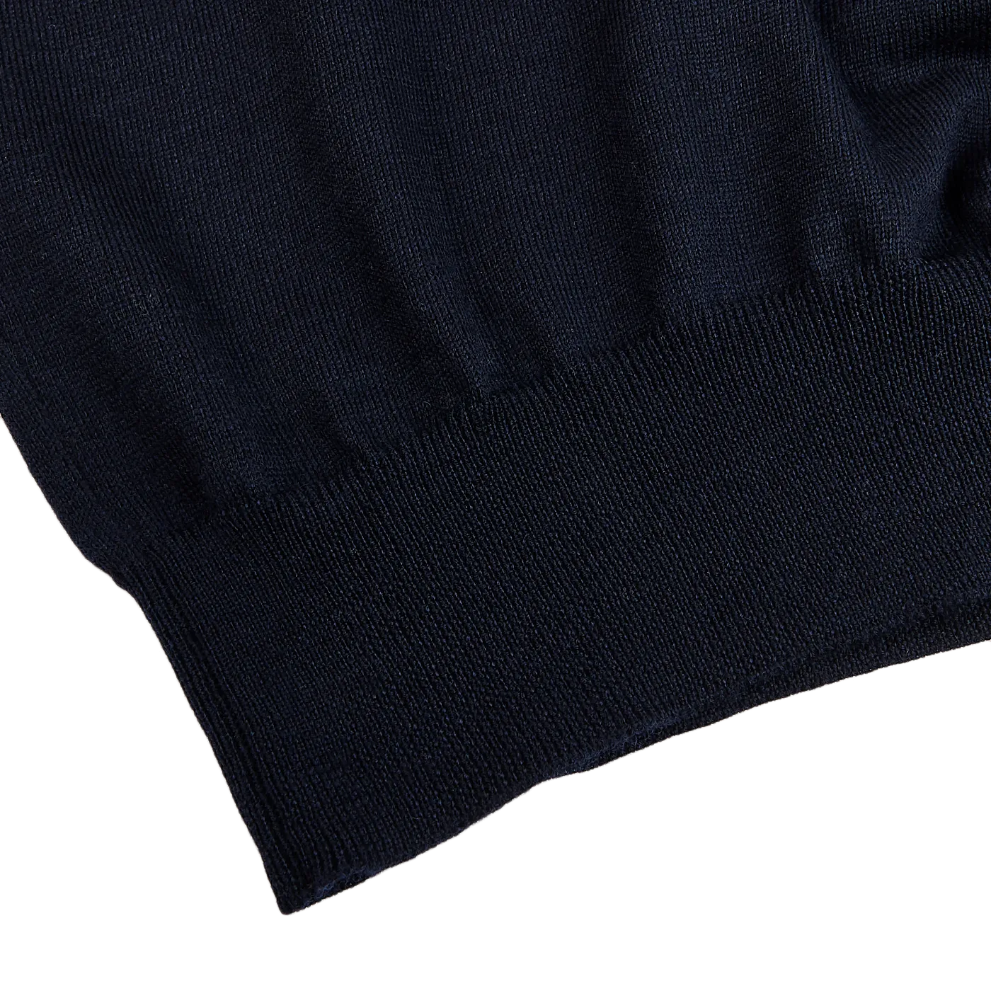 Navy Extra Fine Merino Wool Polo Shirt