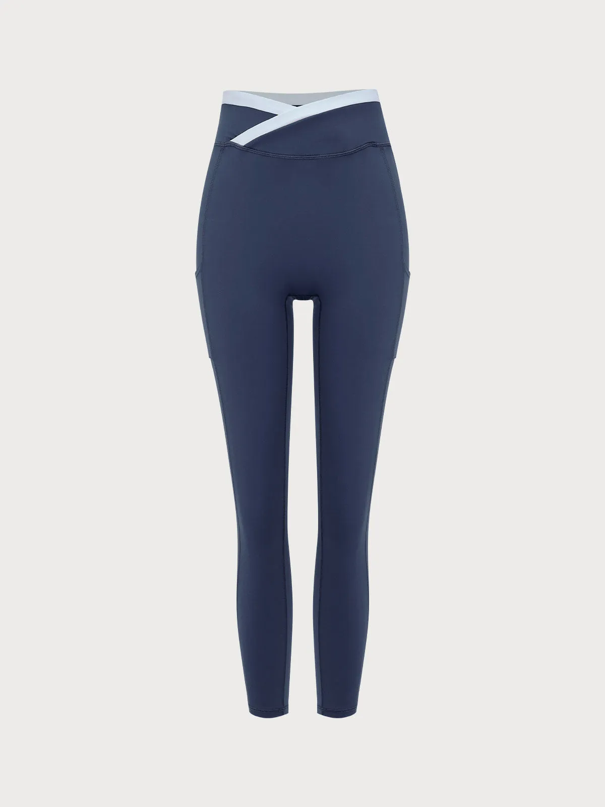 Navy Natural Waisted Leggings 25”