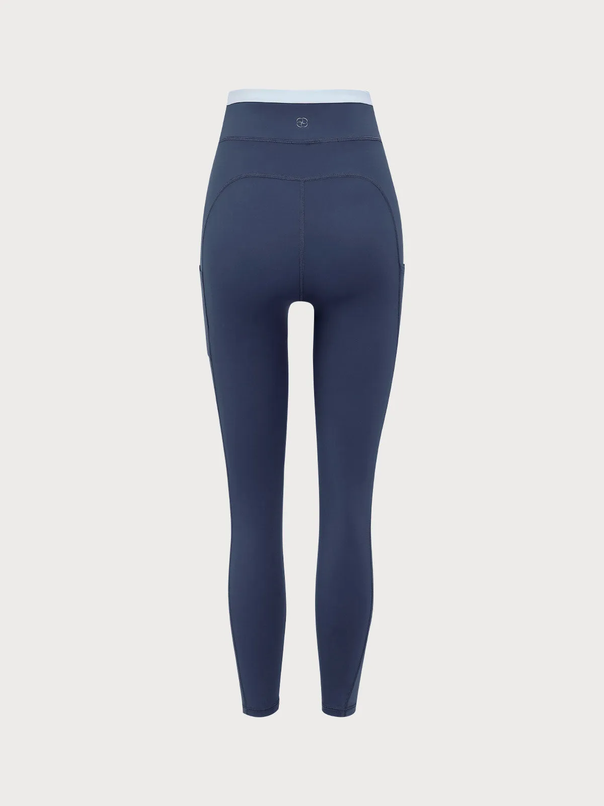 Navy Natural Waisted Leggings 25”