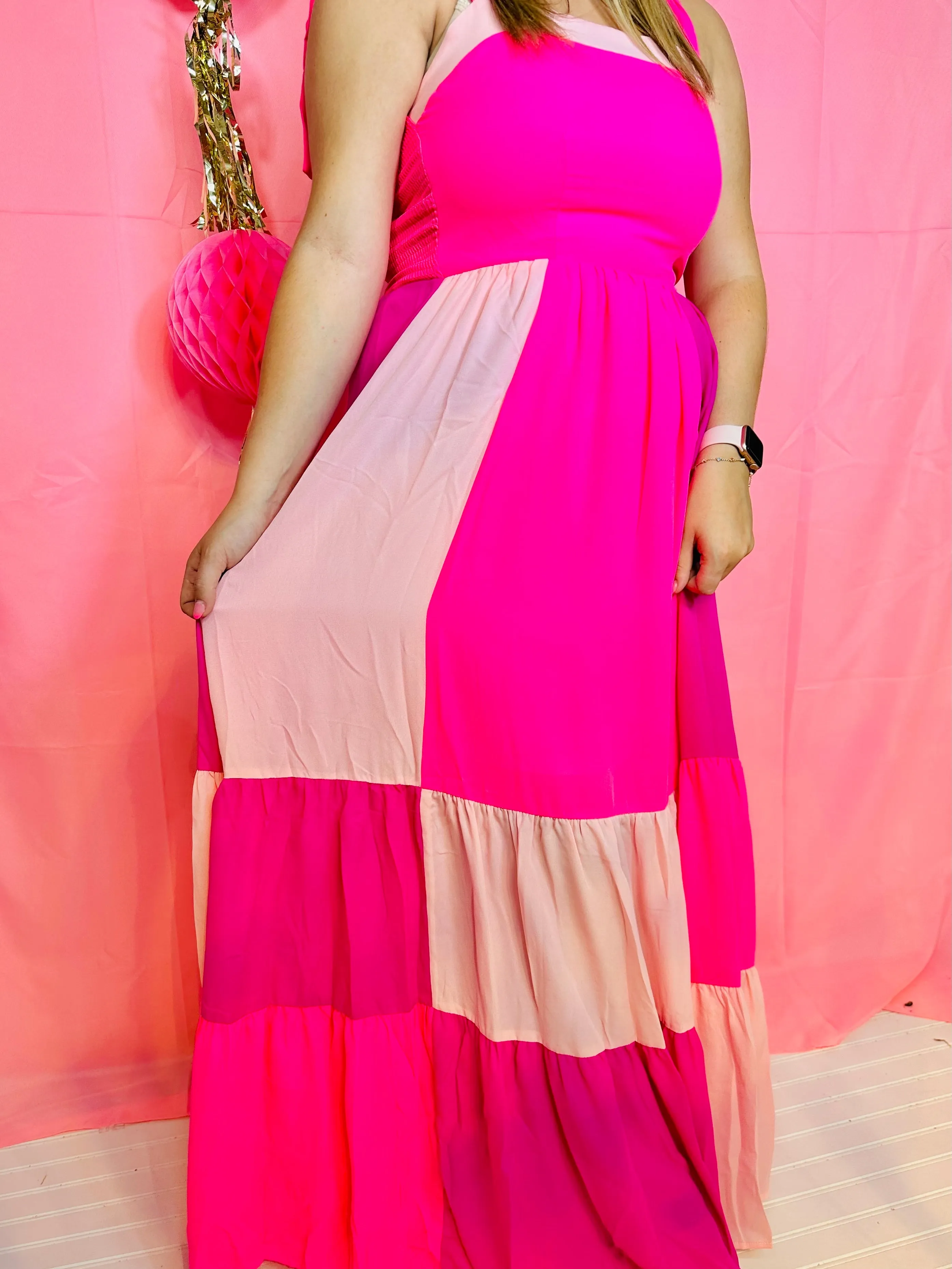 Neon Pink Best Combos Dress