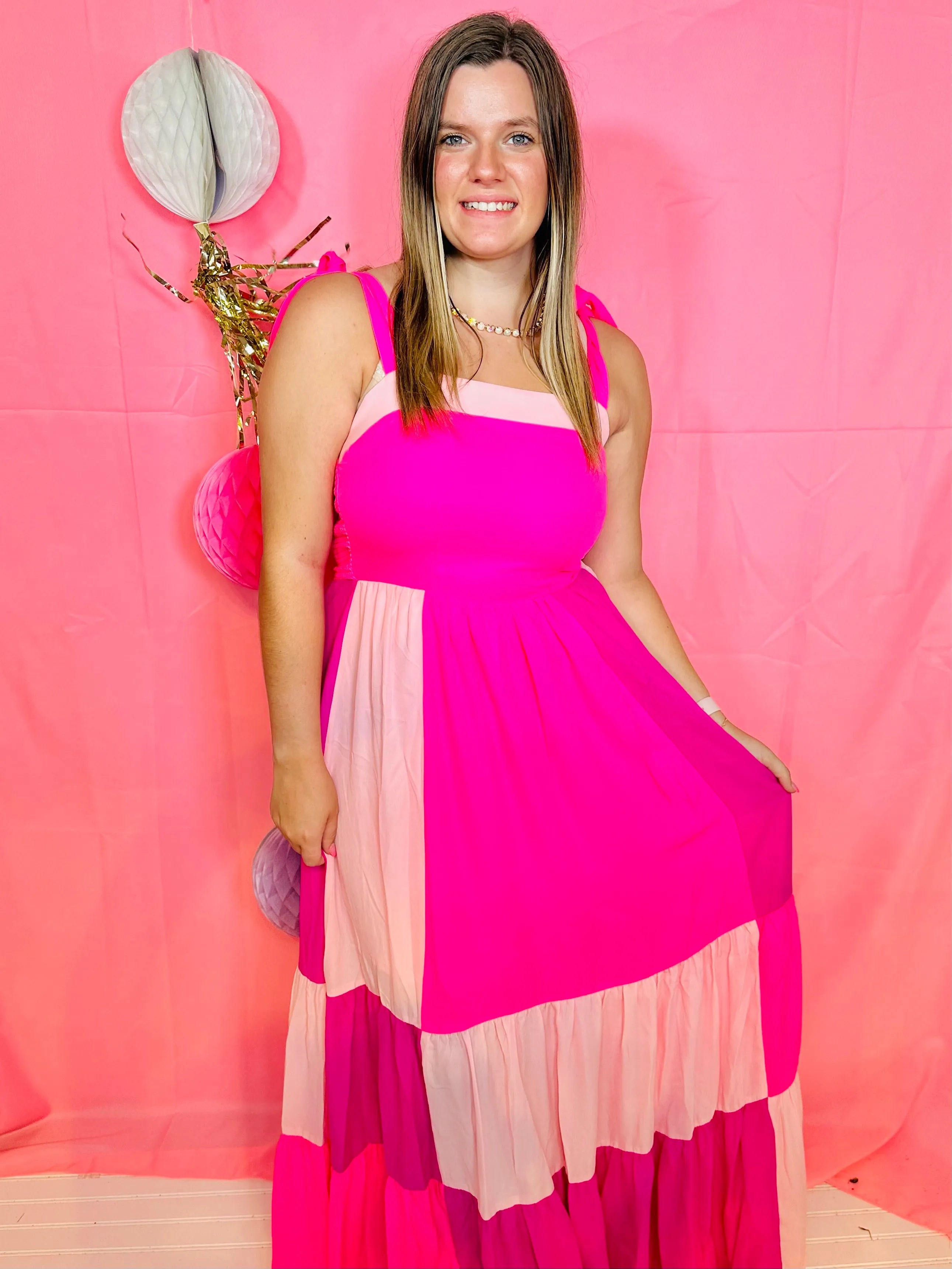 Neon Pink Best Combos Dress