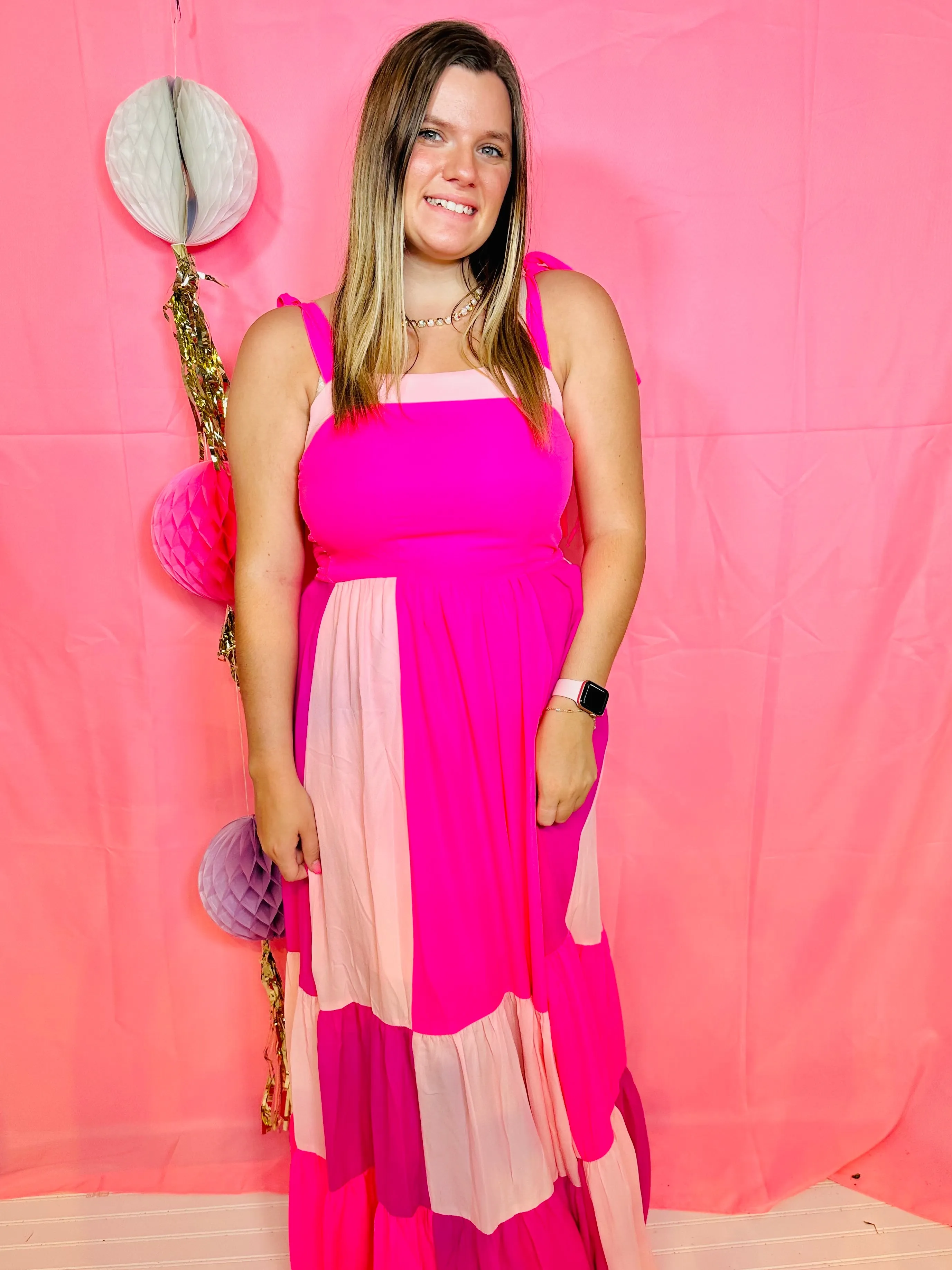 Neon Pink Best Combos Dress