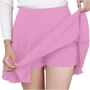 Oplxuo Tennis Skirts for Women Inner Shorts High Waisted Skorts Mini Skirt Golf Athletic Running Workout Sports Outfits
