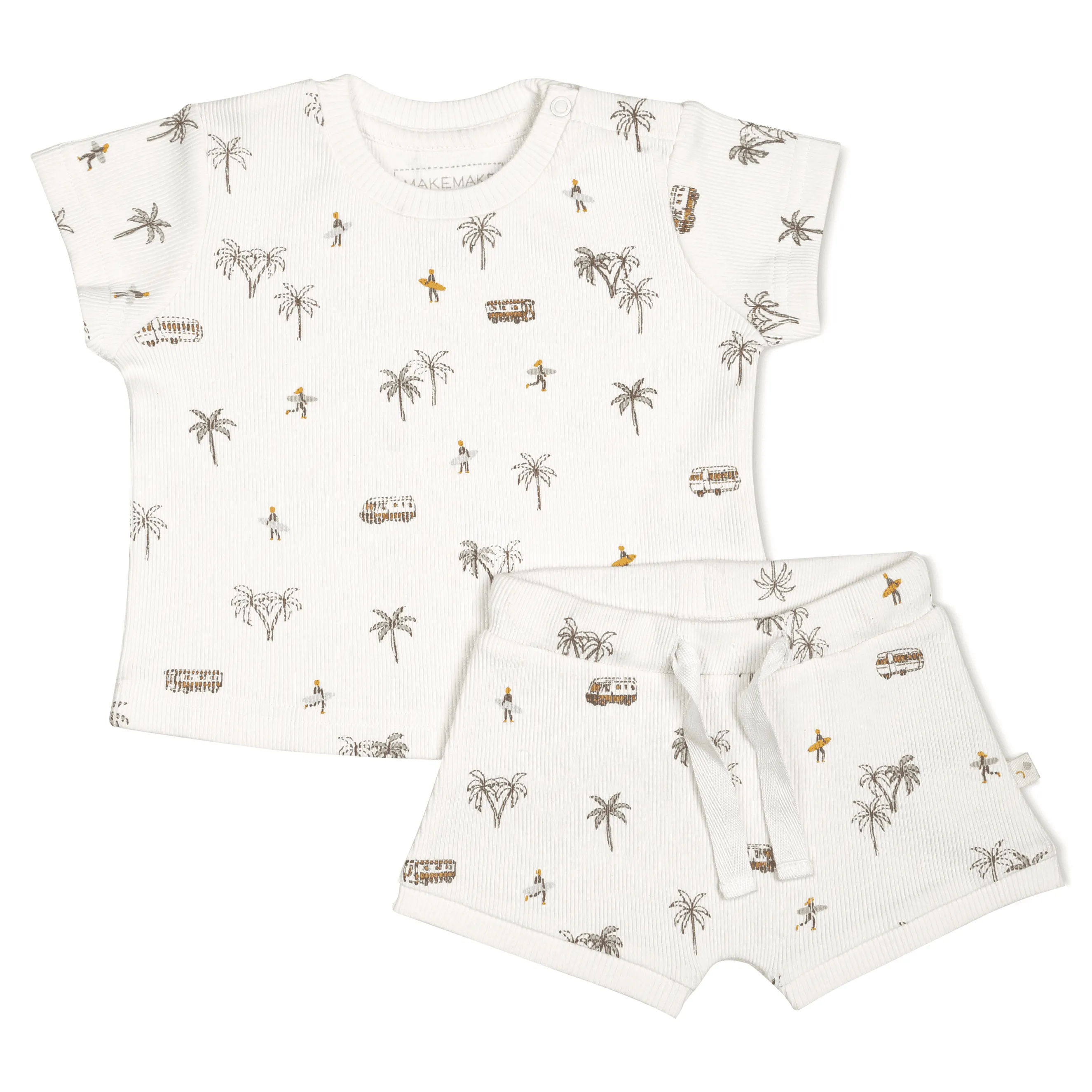 Organic Baby Toddler Tee and  Shorties Set - Malibu