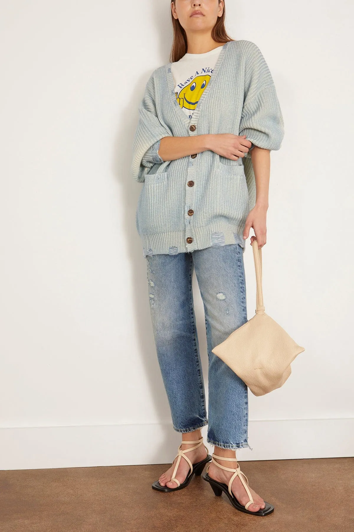 Oversized Cardigan in Light Sky Blue (TS)