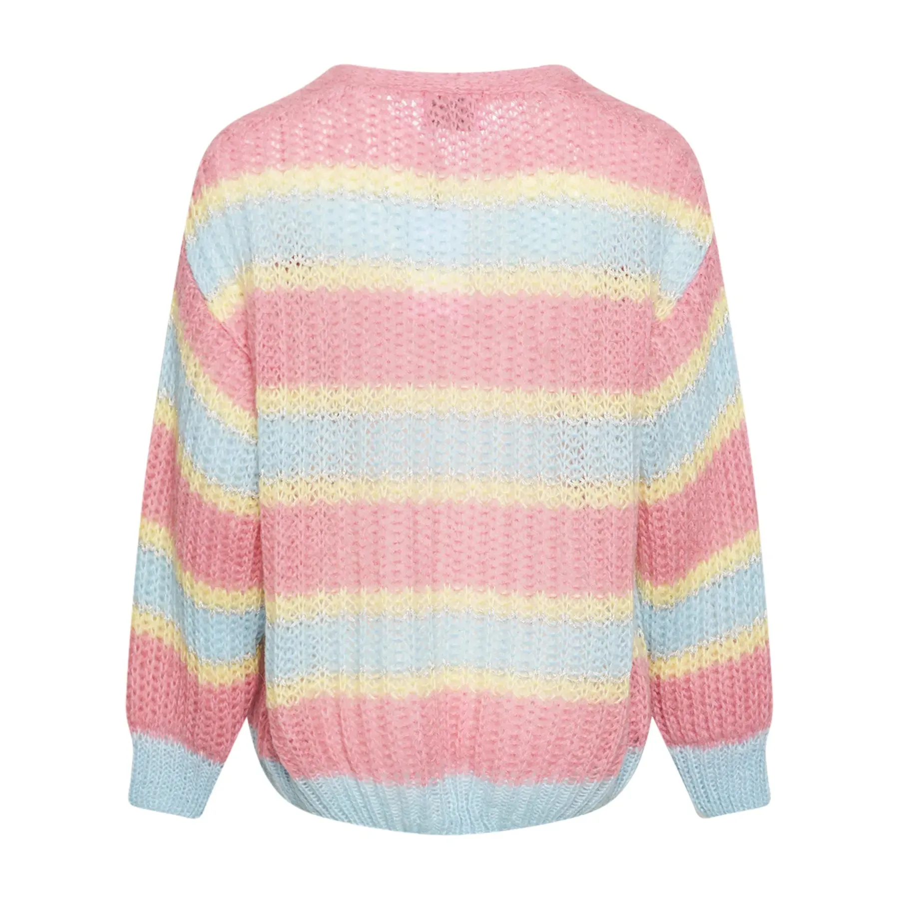 Pacific Knit Cardigan - Light Blue/Rose Mix