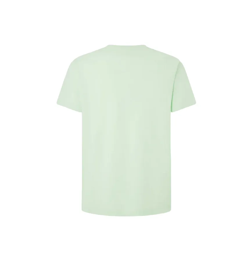 Pepe Jeans maglietta manica corta da uomo con logo ricamato Connor PM509206 612 verde chiaro