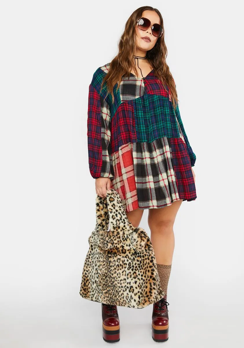Plus Better Together Plaid Mini Dress