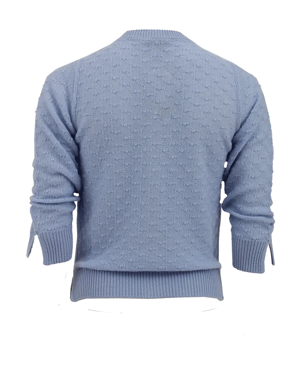 Quarter Sleeve Jewel Button Cardigan