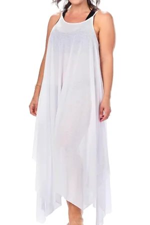 Rapz Chiffon Dress, White (4347)