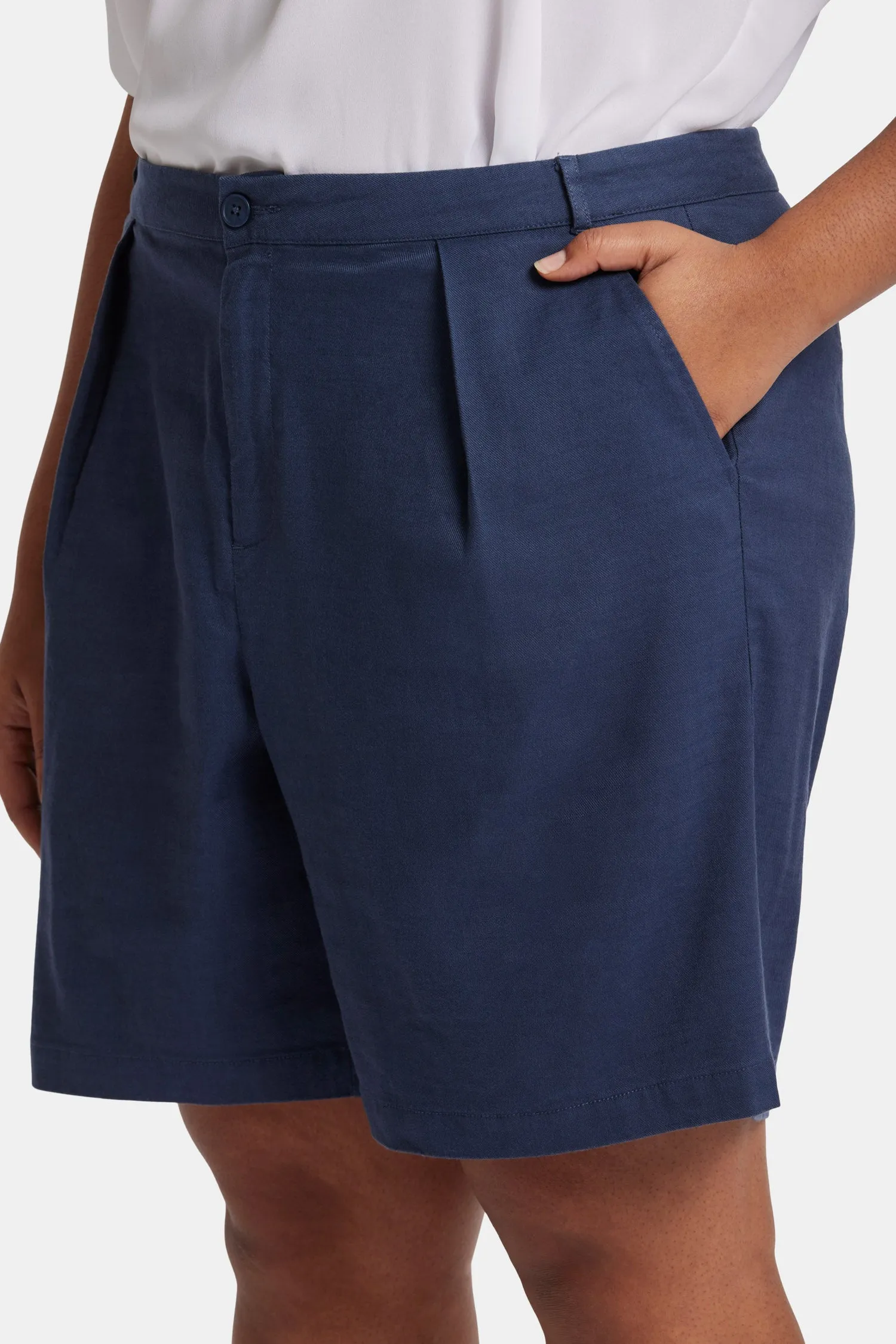 Relaxed Shorts In Plus Size - Oxford Navy