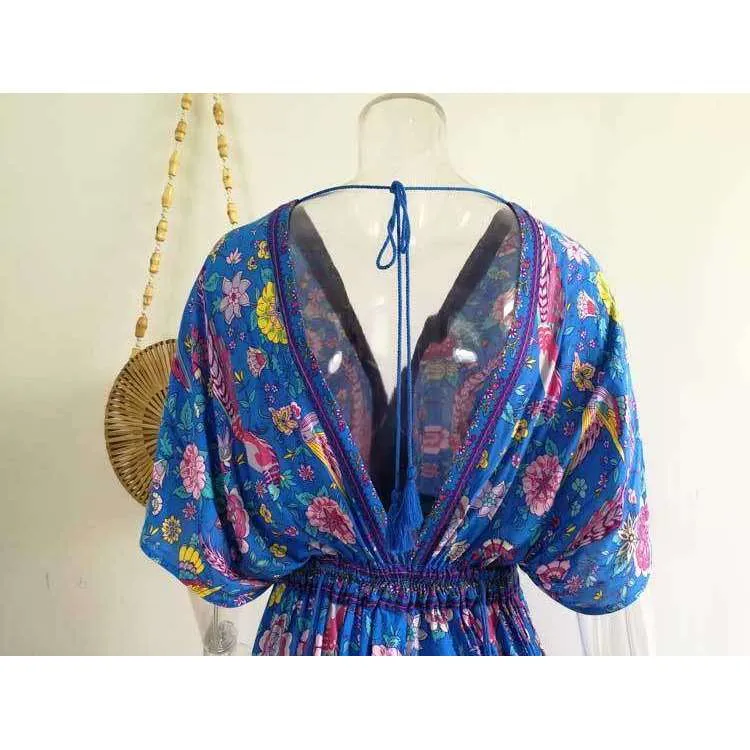Retro Floral Maxi Dress
