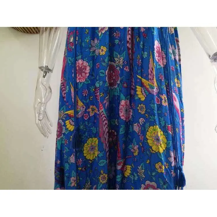 Retro Floral Maxi Dress
