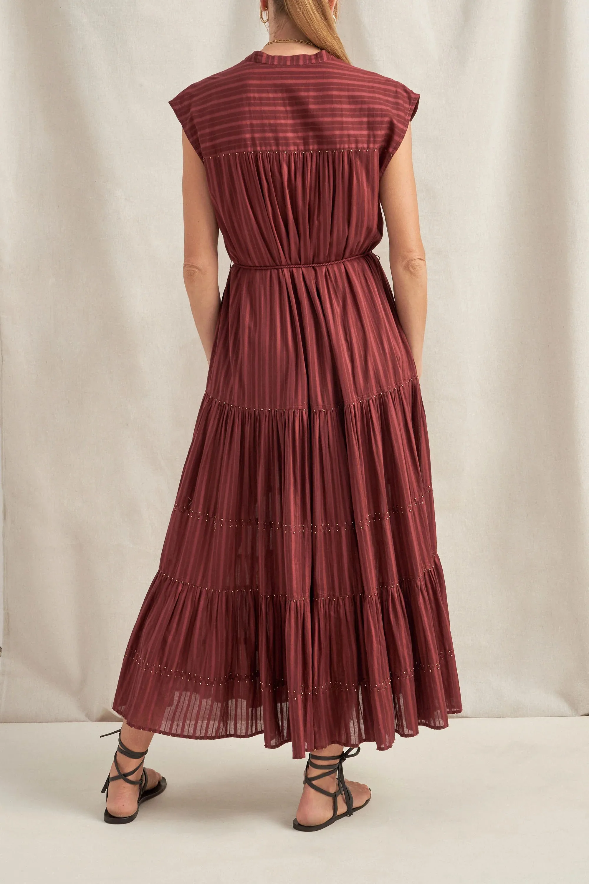 Rhea Sleeveless Maxi Dress Mahogany