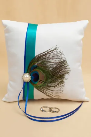 Ring Pillow Satin With Feather