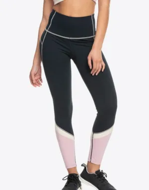 Roxy Ladies Any Other Day Workout Leggings - Anthracite===