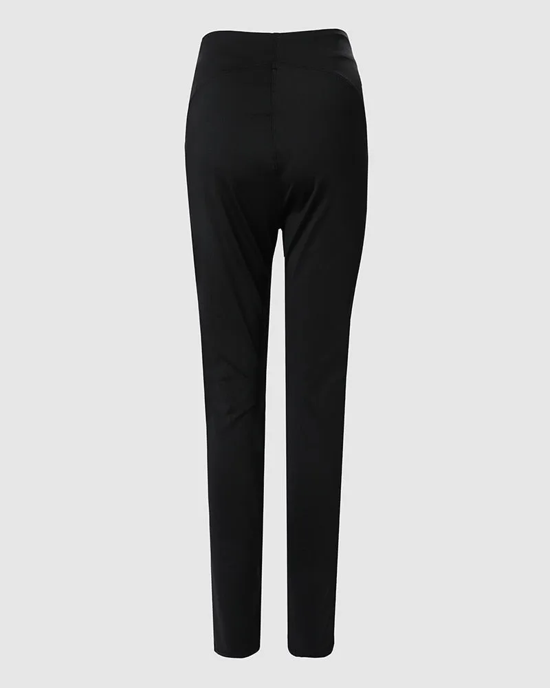 Sexy High Waist Ribbon Lace Geometric Print Leggings