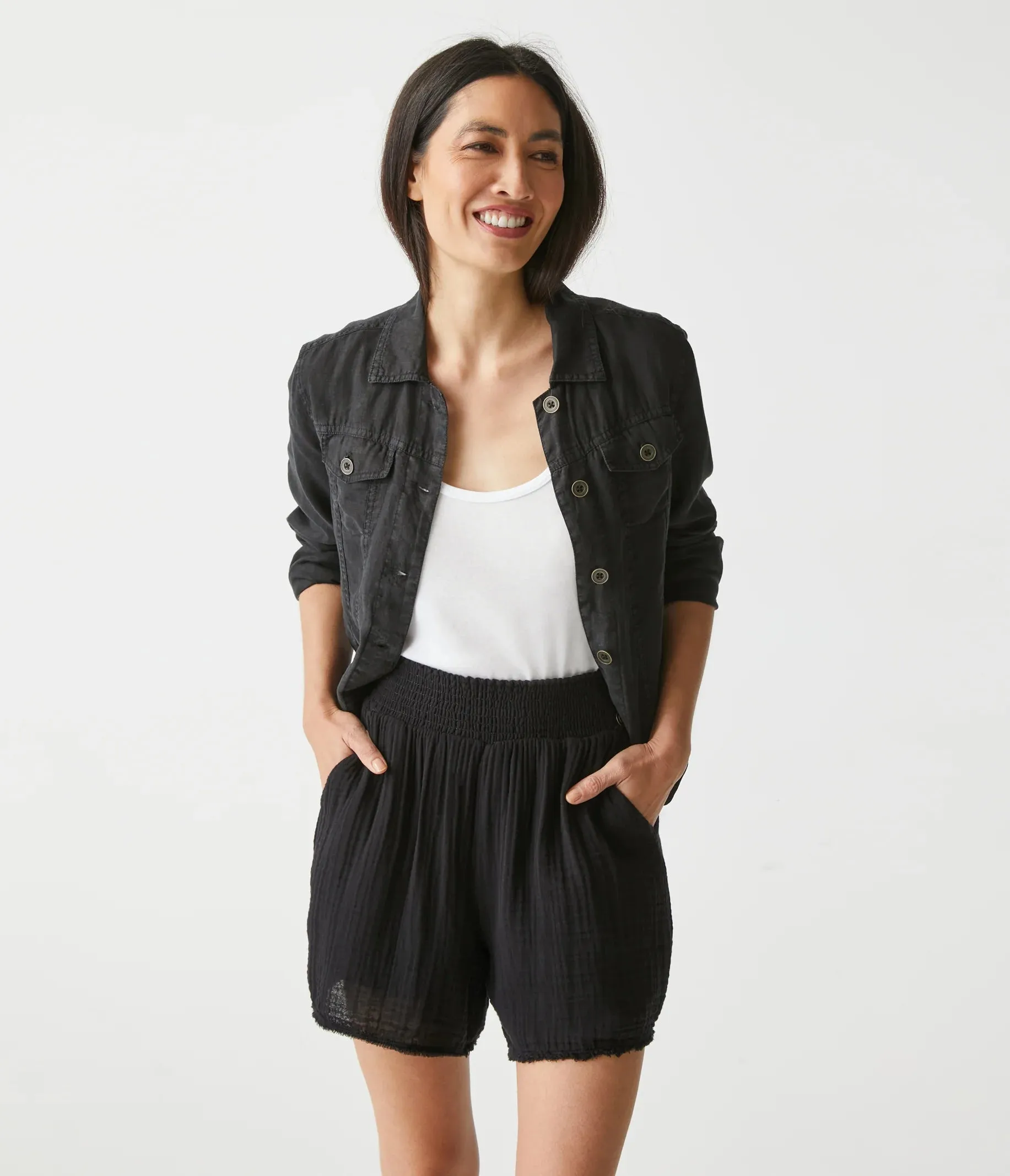 Sia Gauze Shorts | Black