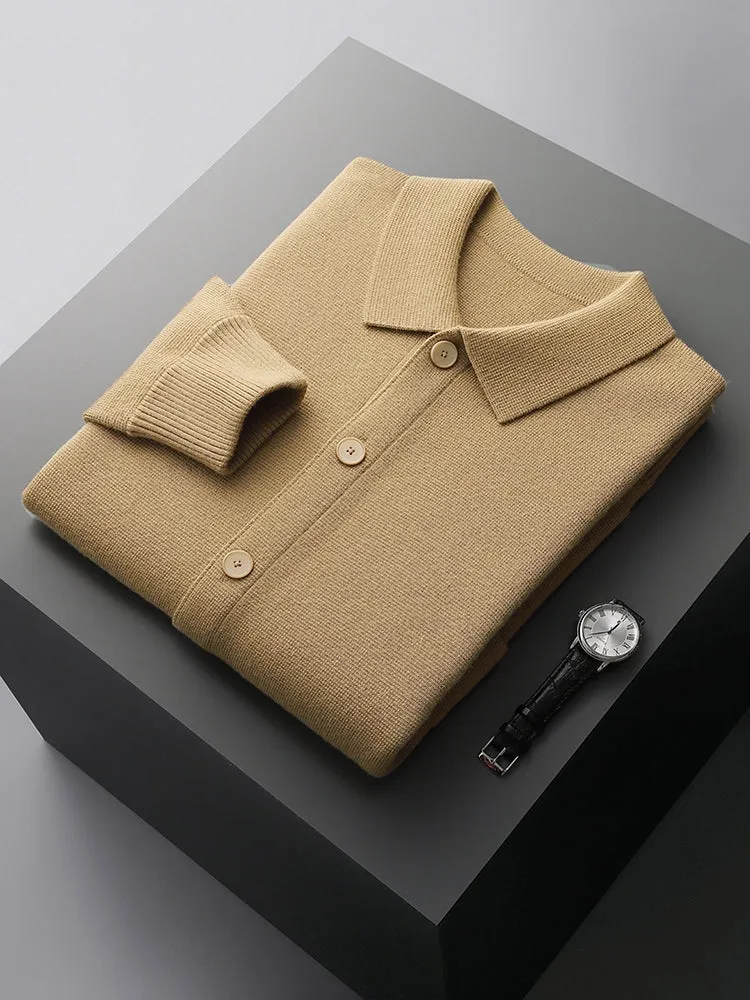 SIGNATURE MERINO WOOL CARDIGAN