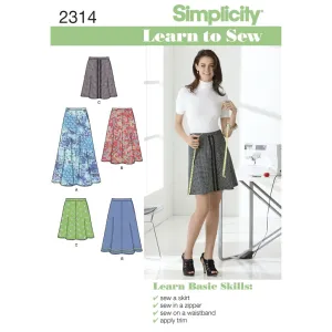 Simplicity Pattern 2314 Women's Skirts