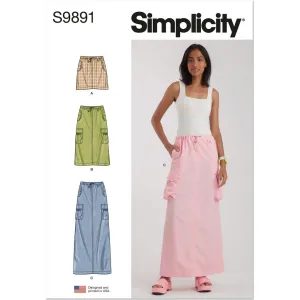 Simplicity Sewing Pattern S9891 Misses' Skirt In Three Lengths