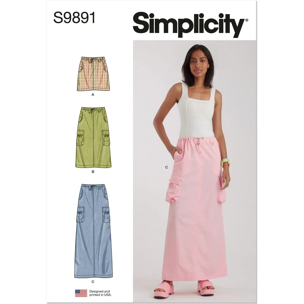 Simplicity Sewing Pattern S9891 Misses' Skirt In Three Lengths