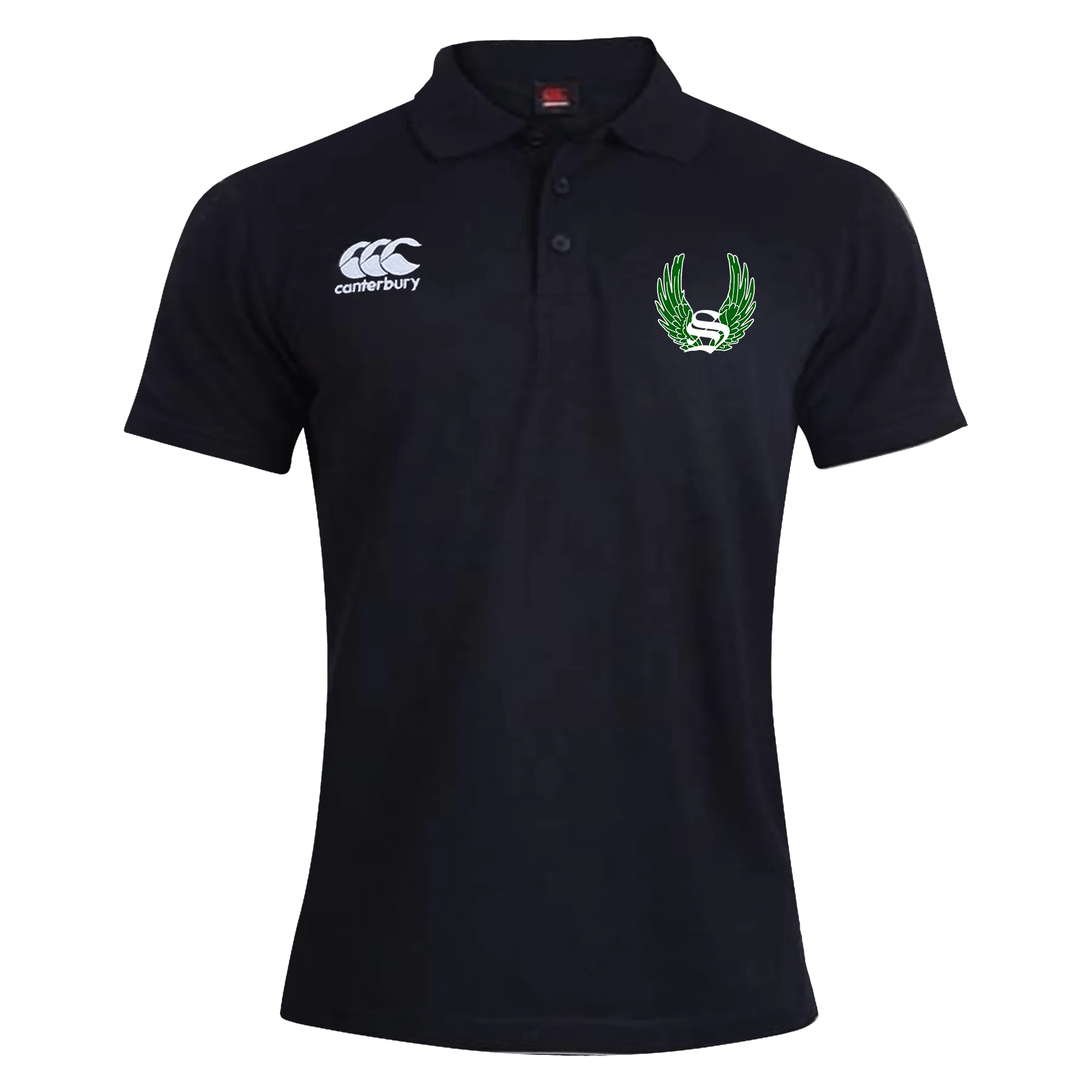 Sirens Canterbury Waimak Rugby Polo Black